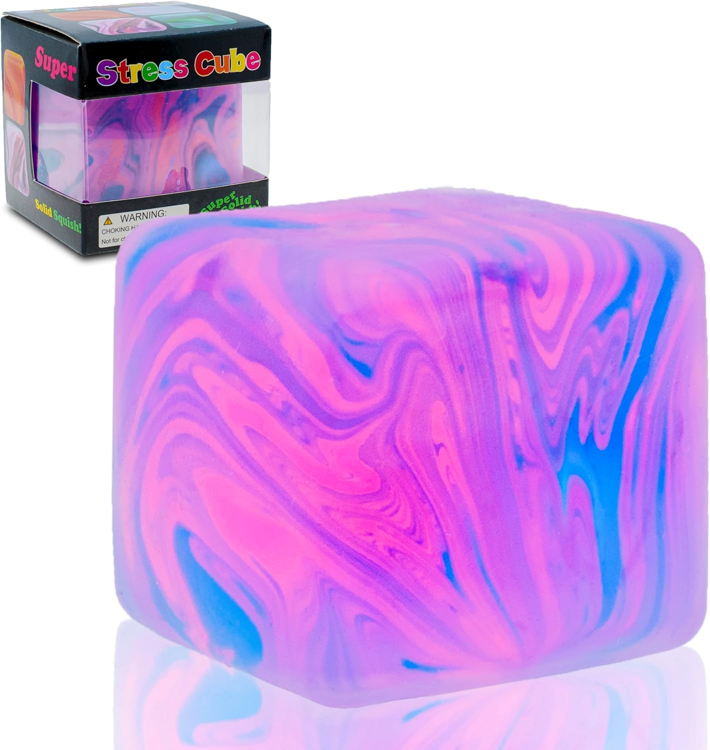 NeeDoh Nice Cube ?C Solid Squish ?C Pink & Blue - Image 3
