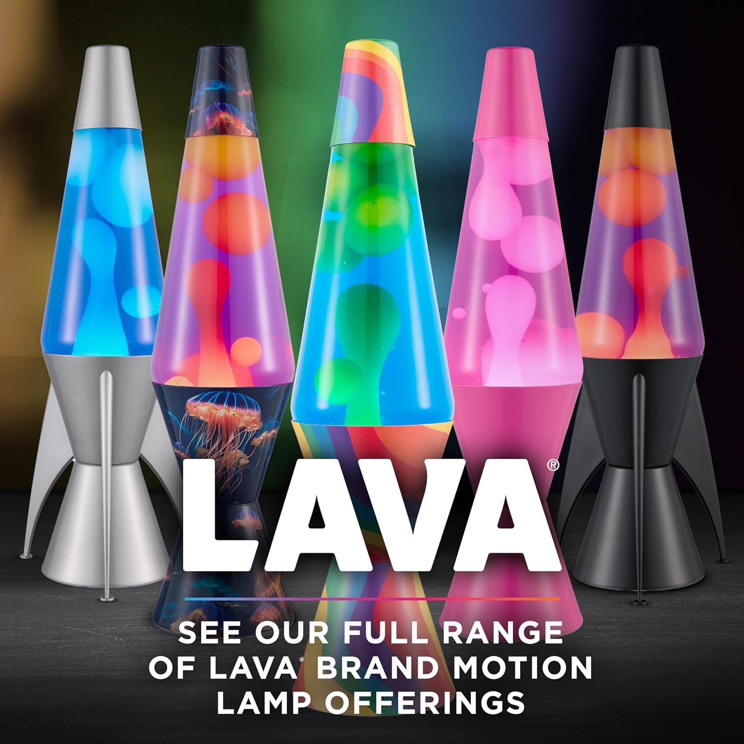 Lava The Original Lamp - New 14.5 Cerulean Blue ?C Classic Liquid Motion Lamp - White Wax and Blue Liquid - Item #2362 (Amazon Exclusive) - Image 6
